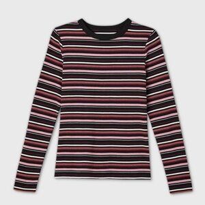 a New Day Triped Long Leeve Fitted T-hirt